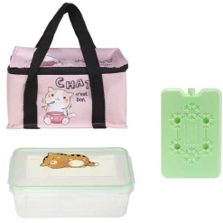 Sac fraîcheur 2L kawaii Chat c'est bon avec lunch box 1L et pain de glace < Gifi Outlet