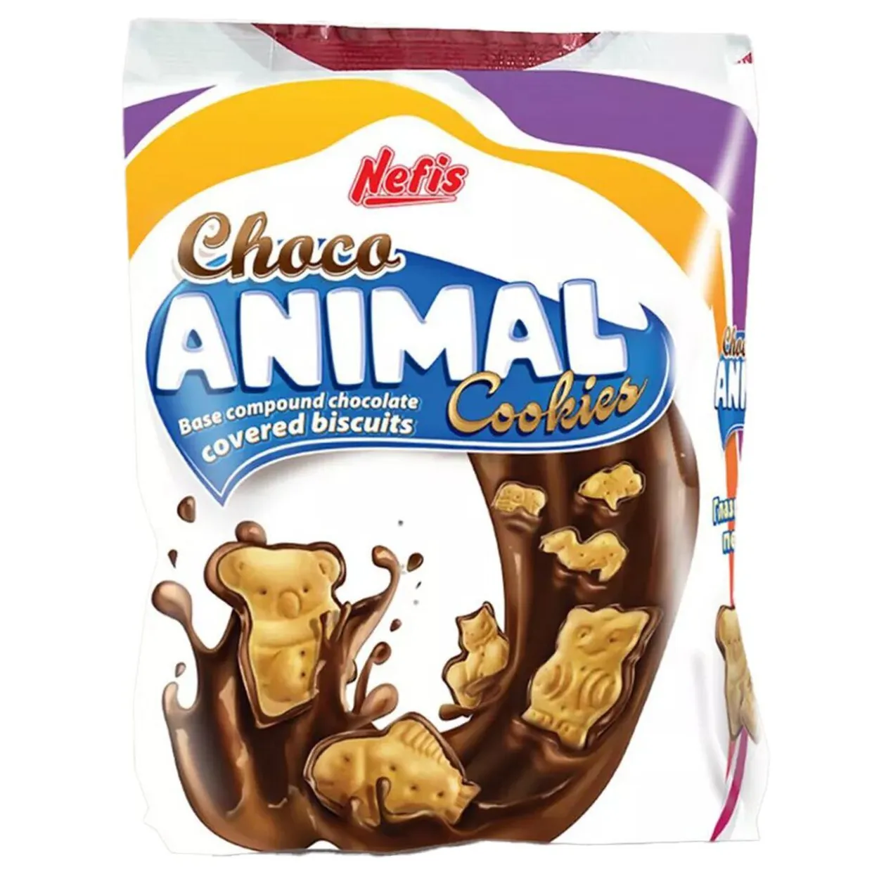 Sachet de 10 gâteaux Choco Animal Cookies Nefis 200gr