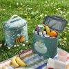 Sac isotherme enfant 5L polyester vert motif grenouille 23x12xH19cm