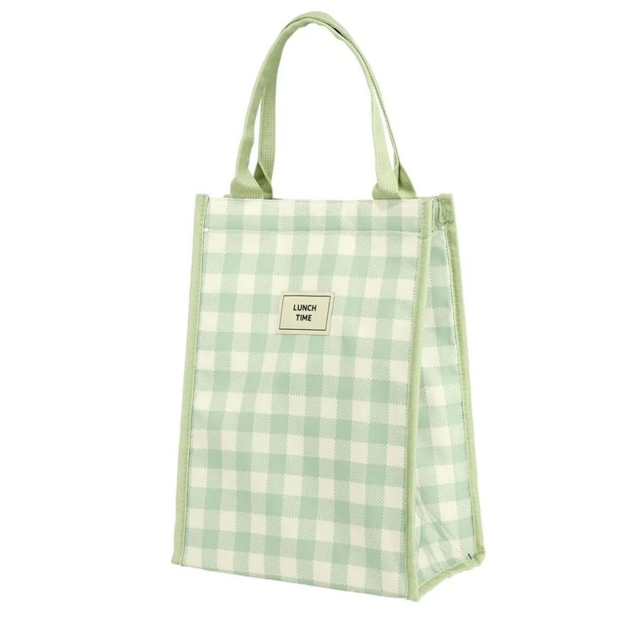 Sac isotherme 13L motif vichy vert 24x15xH33cm < Gifi Clearance