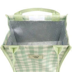 Sac isotherme 13L motif vichy vert 24x15xH33cm < Gifi Clearance