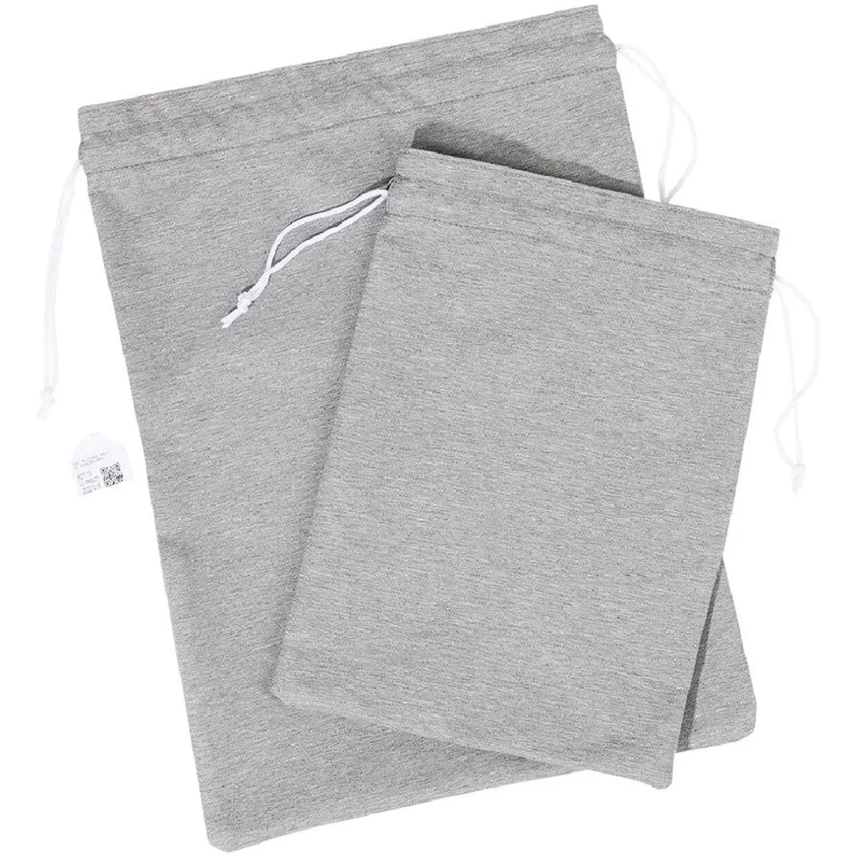 Sac à linge sale ou chaussures x2 polyester gris < Gifi Online
