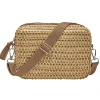 Sac à main bandoulière effet paille fermeture zippée 21x7xH15cm (2 modèles)