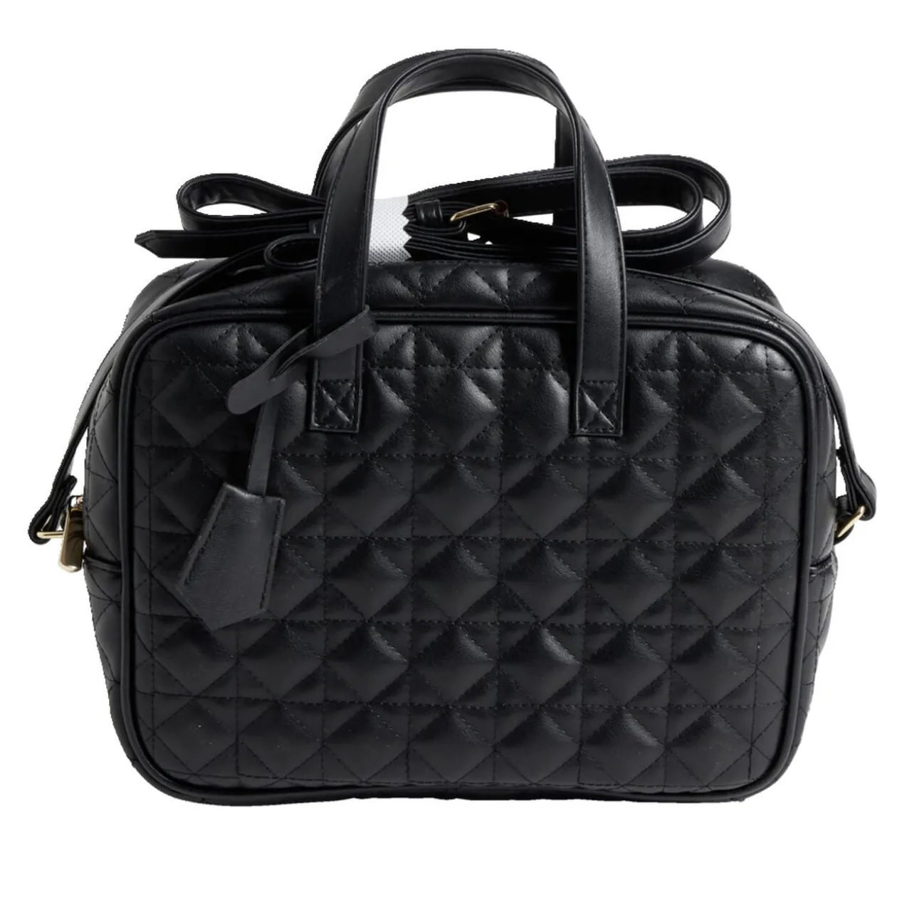 Sac à main bandoulière noir grand format 25,5x8,5xH19cm