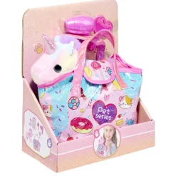 Sac à main enfant licorne peluche polyester rose 23,5x6xH27,5cm < Gifi Hot