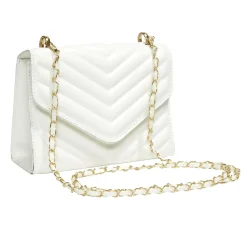 Sac à main simili effet matelassée avec chaîne métal doré 20xH13cm - 2 modèles < Gifi New