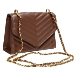 Sac à main simili effet matelassée avec chaîne métal doré 20xH13cm - 2 modèles < Gifi New