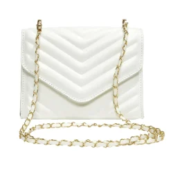 Sac à main simili effet matelassée avec chaîne métal doré 20xH13cm - 2 modèles < Gifi New