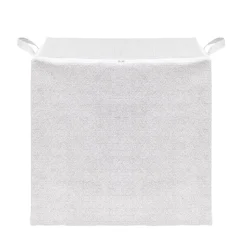 Sac panière de rangement 150L pliable tissu gris et blanc 45x45xH56cm < Gifi New