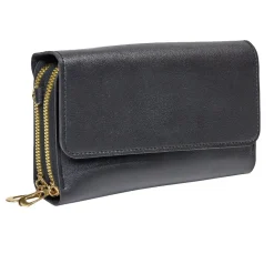 Sac pochette simili noir à bandoulière 19x4,5xH11,5cm