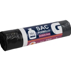 Sac poubelle haut lien coulissant 30L x20