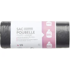 Sac poubelle à lien 50 litres x15 < Gifi New