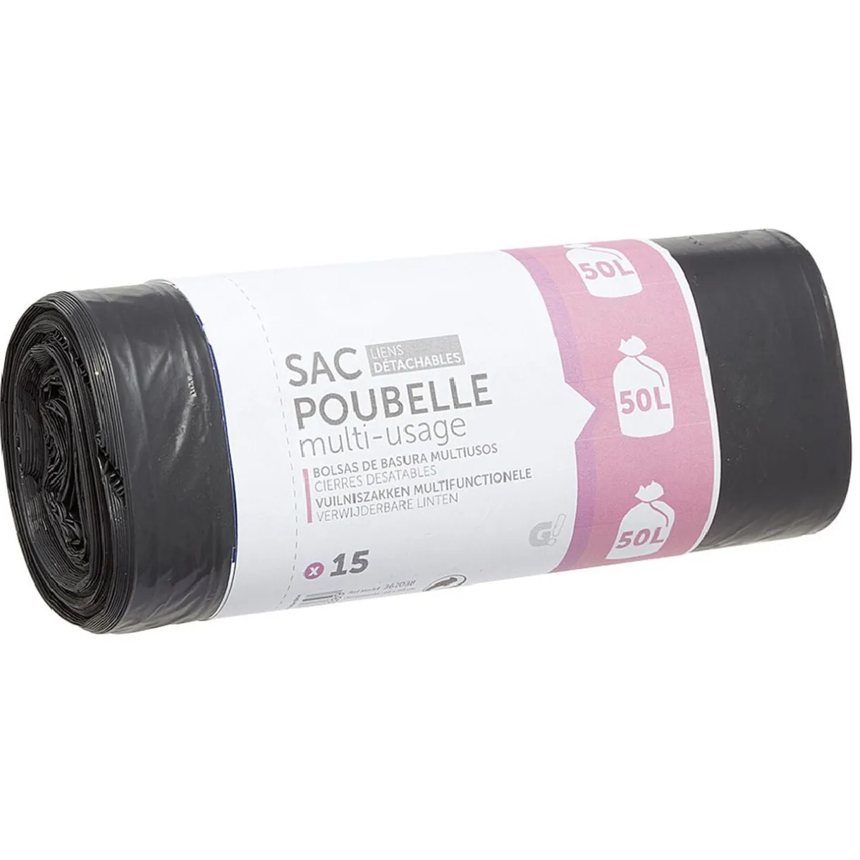 Sac poubelle à lien 50 litres x15 < Gifi New