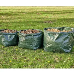 Sacs de jardin verts avec poignées x3 70L 100L 170L