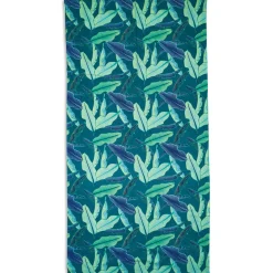 Sac serviette de plage 2 en 1 feuilles vert et bleu
