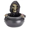 Saladier à bonbons Halloween chaudron plastique squelette animé sonore Ø21xH25cm < Gifi Best