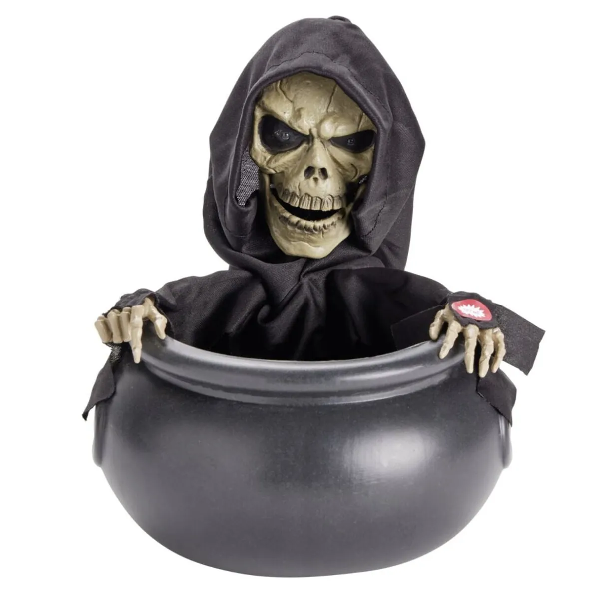 Saladier à bonbons Halloween chaudron plastique squelette animé sonore Ø21xH25cm < Gifi Best