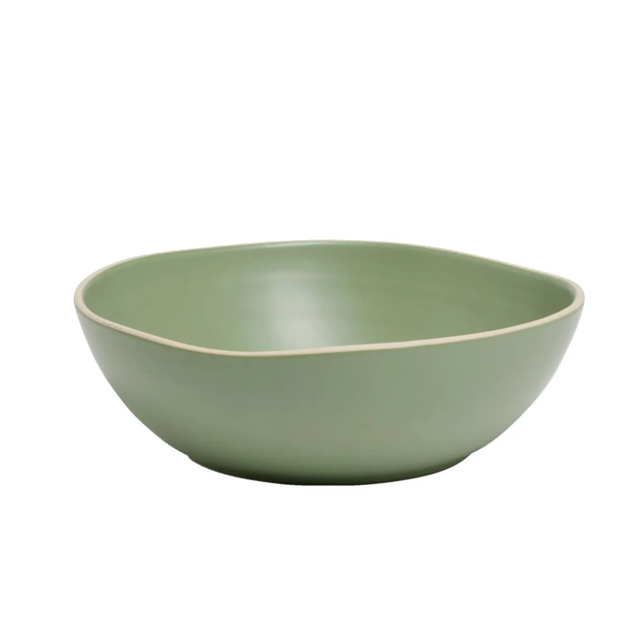 Saladier en faïence vert Ø25xH8cm < Gifi