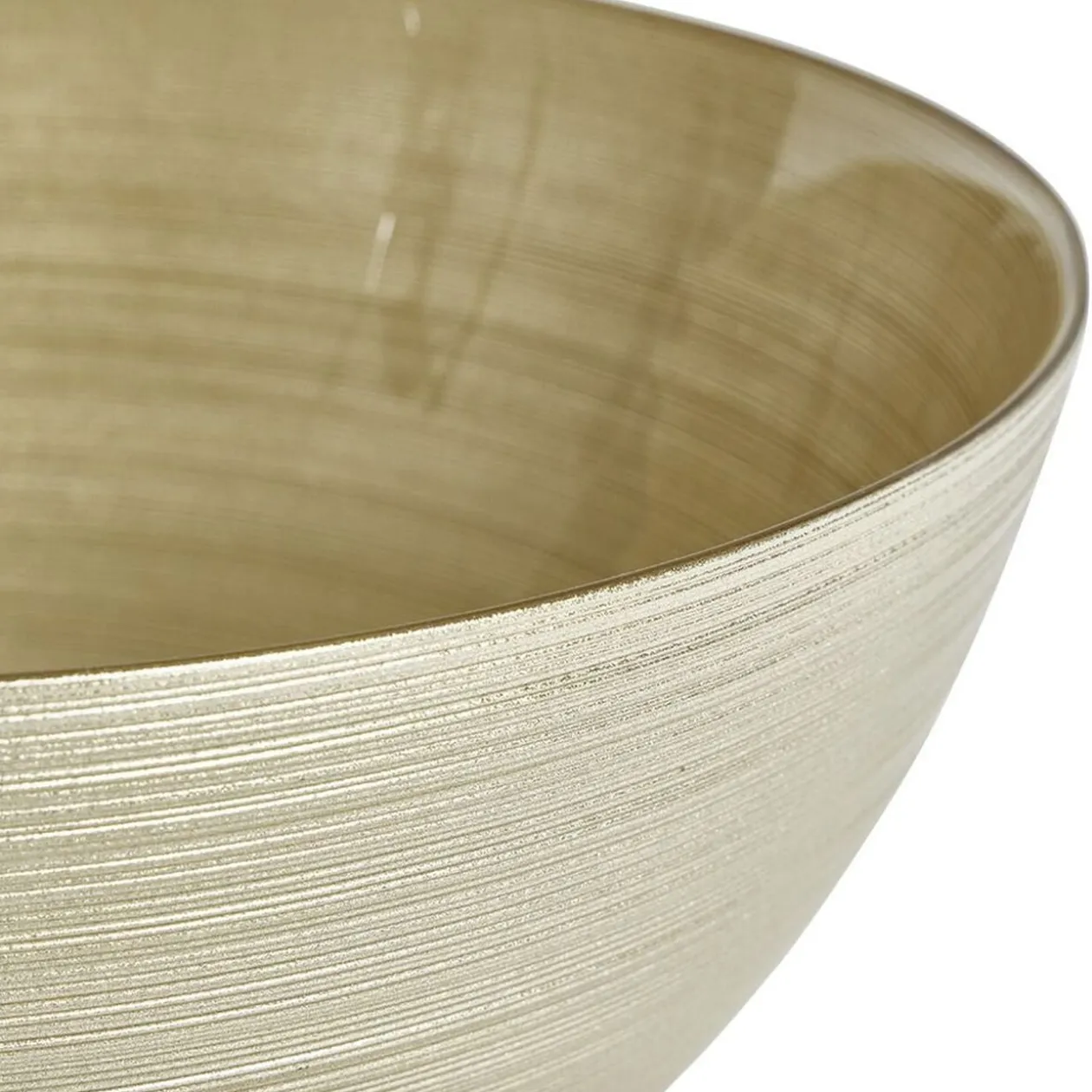 Saladier en verre doré Ø30xH10cm