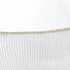 Saladier en verre strié avec paillettes dorées Ø23xH12cm