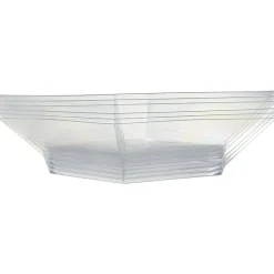 Saladier plastique carré transparent 22x22xH6,2 cm x12 < Gifi Discount
