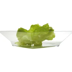 Saladier plastique carré transparent 22x22xH6,2 cm x12 < Gifi Discount