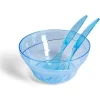 Saladier plastique Ø25cm avec couverts à salade - 3 modèles < Gifi Discount