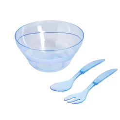 Saladier plastique Ø25cm avec couverts à salade - 3 modèles < Gifi Discount