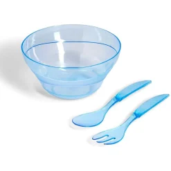 Saladier plastique Ø25cm avec couverts à salade - 3 modèles < Gifi Discount