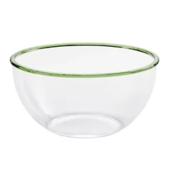 Saladier plastique transparent bordure couleur Ø28,5xH14,5cm (3 modèles) < Gifi