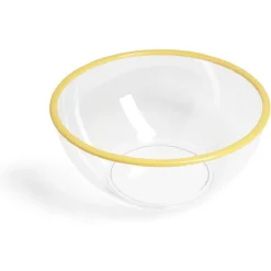 Saladier plastique transparent bordure colorée Ø28xH12cm - 3 coloris < Gifi Best