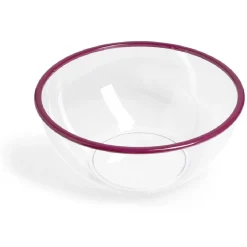 Saladier plastique transparent bordure colorée Ø28xH12cm - 3 coloris < Gifi Best