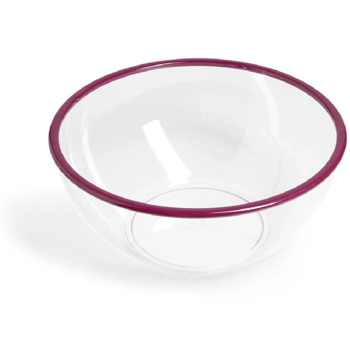 Saladier plastique transparent bordure colorée Ø28xH12cm - 3 coloris < Gifi Best
