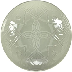 Saladier rond faïence unie verte avec motif en relief Ø26xH6,5cm < Gifi Sale
