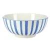 Saladier rond porcelaine 1,6L Felicita rayé blanc et bleu Ø21xH9cm < Gifi Best
