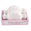 Salière et poivrière forme bonbon dolomite rose et blanc 10,5x5,5xH8cm < Gifi Best