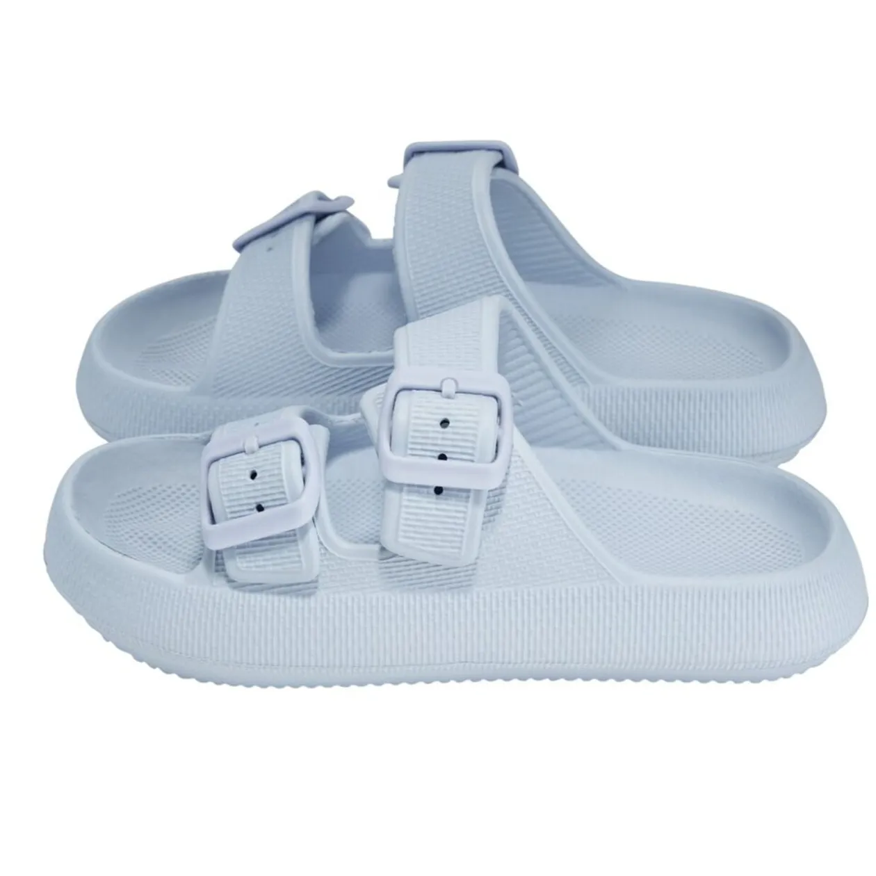 Sandales enfant 2 brides plastique bleu 30/31