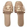 Sandales femme carrées simili rose gold 37/38