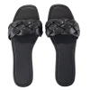 Sandales femme tressées simili noir 37/38