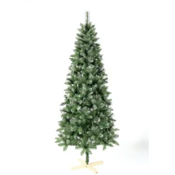 Sapin artificiel effet enneigé pied en bois 698 branches Ø95xH210cm