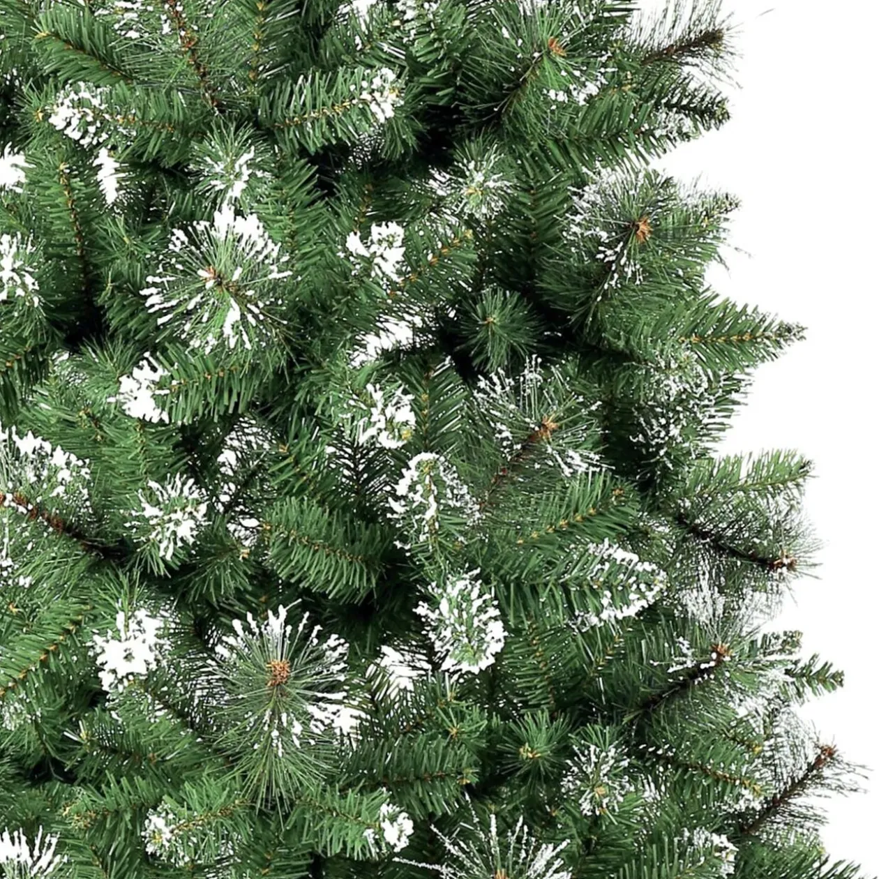 Sapin artificiel effet enneigé pied en bois 698 branches Ø95xH210cm