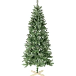 Sapin artificiel effet enneigé pied en bois 502 branches Ø86xH180cm < Gifi Discount