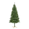 Sapin artificiel vert pied en bois 730 branches Ø108xH210cm