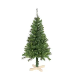 Sapin de Noël artificiel pied bois H120 cm 228 branches vert < Gifi Clearance