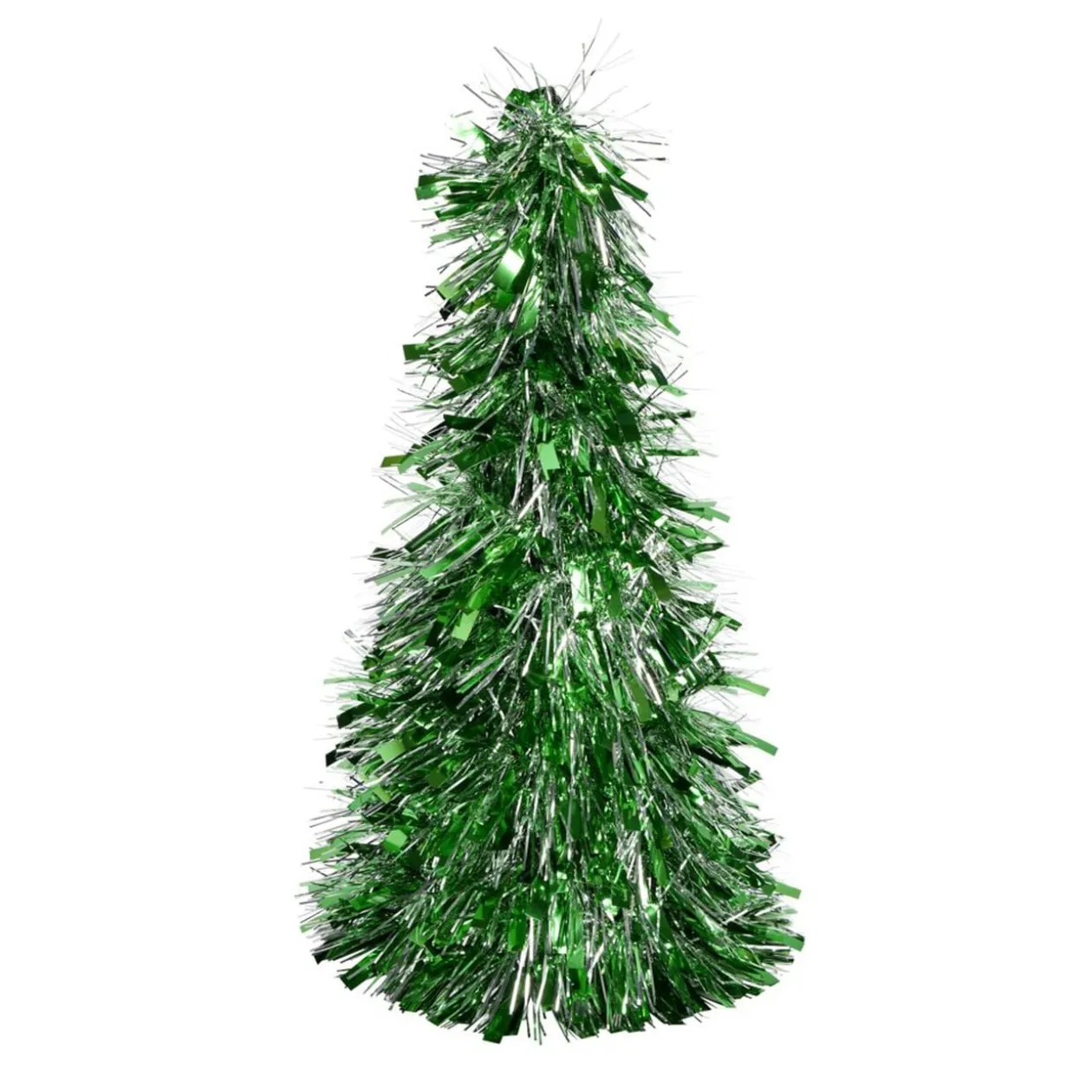 Sapin de Noël mini à poser aspect guirlande scintillante Ø18xH33cm (4 modèles)
