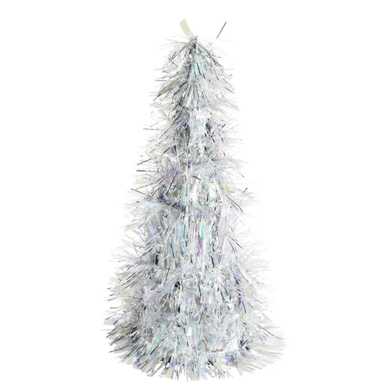 Sapin de Noël mini à poser aspect guirlande scintillante Ø18xH33cm (4 modèles)
