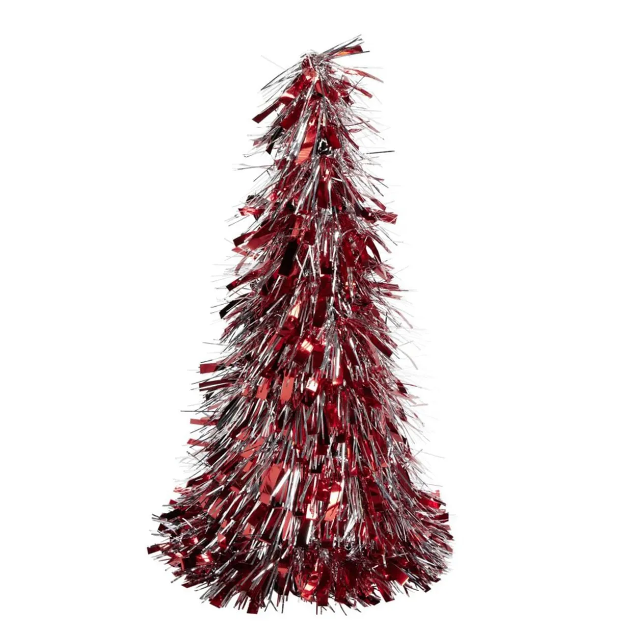 Sapin de Noël mini à poser aspect guirlande scintillante Ø18xH33cm (4 modèles)