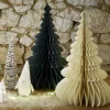 Sapin de Noël à poser ou suspendre en papier Ø40xH64cm (2 modèles)