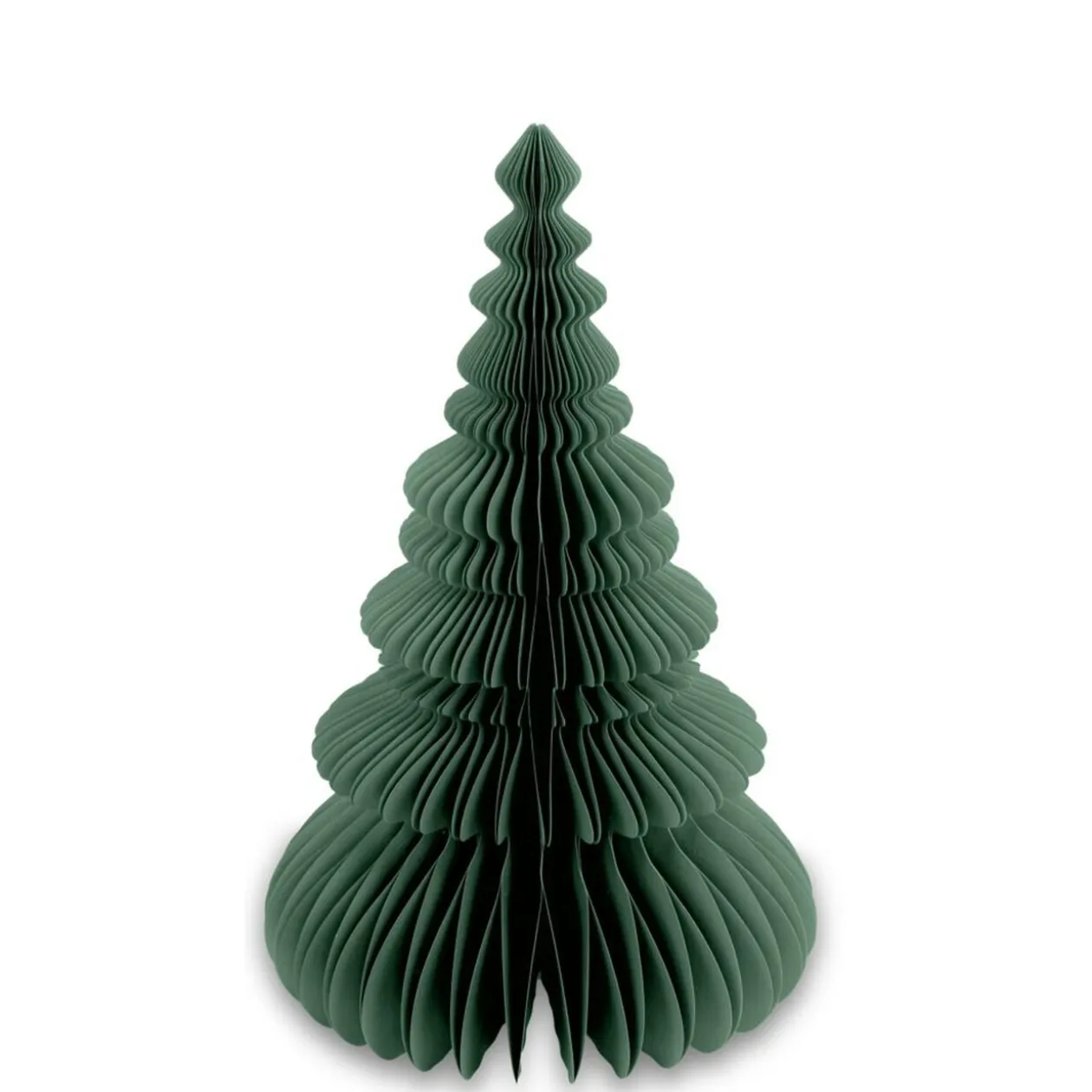 Sapin de Noël à poser ou suspendre en papier Ø40xH64cm (2 modèles)