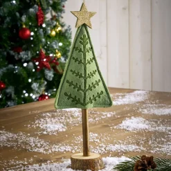 Sapin feutrine et bois à poser H27cm < Gifi Online